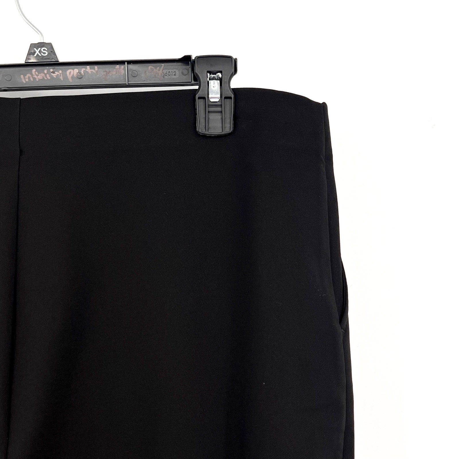 NIC + ZOE Women's Lenox Wide Leg Dress Pants Large US 12-14 Black Stretch NWT