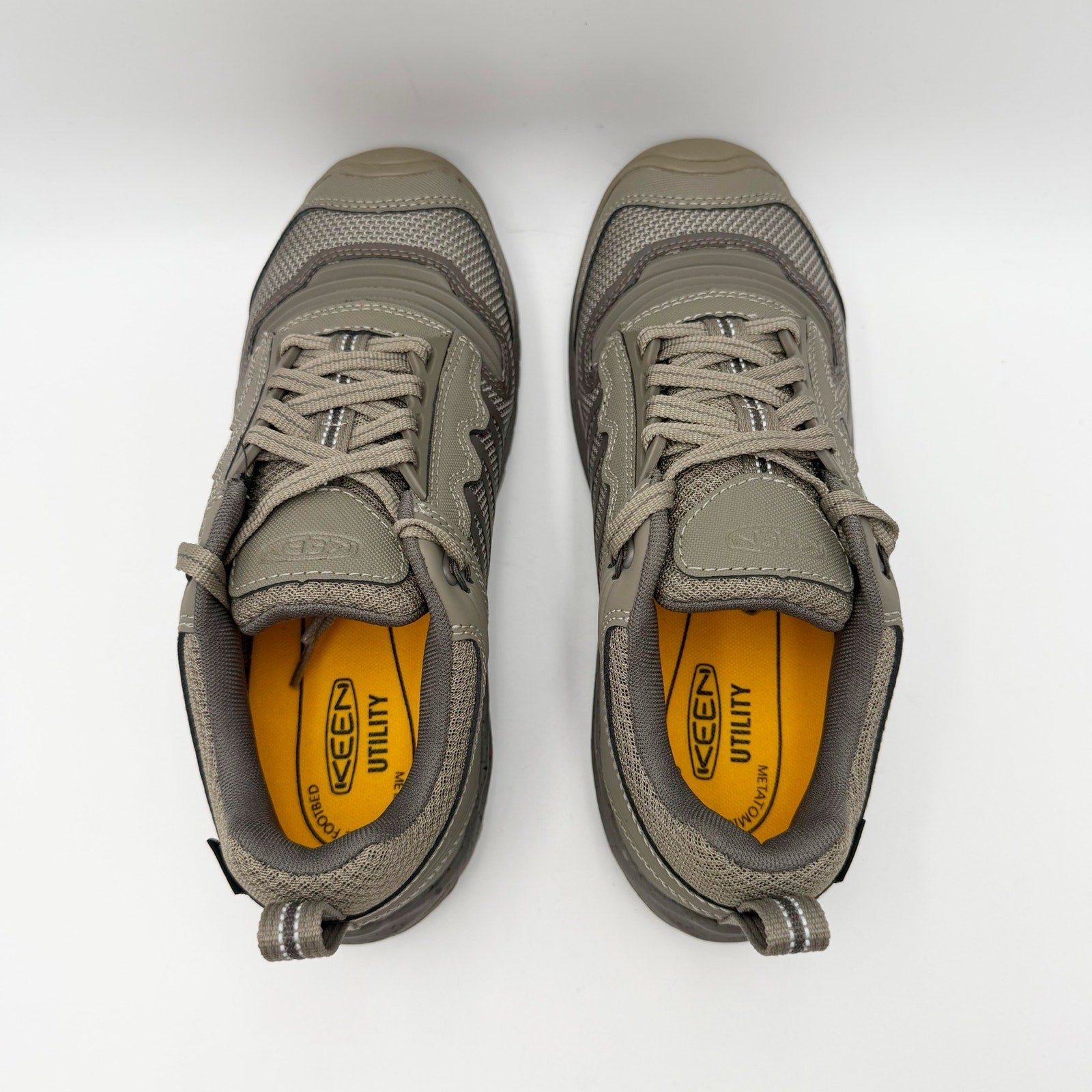 KEEN Utility Mens Reno KBF Work Shoes Size 7.5 Wide Grey Waterproof Soft Toe NIB