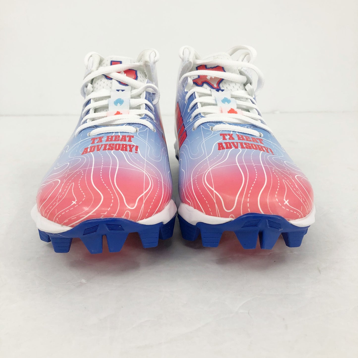 Under Armour Boys Spotlight Fran RM 4 TX Football Cleats 2.5 Red White Blue NWOB