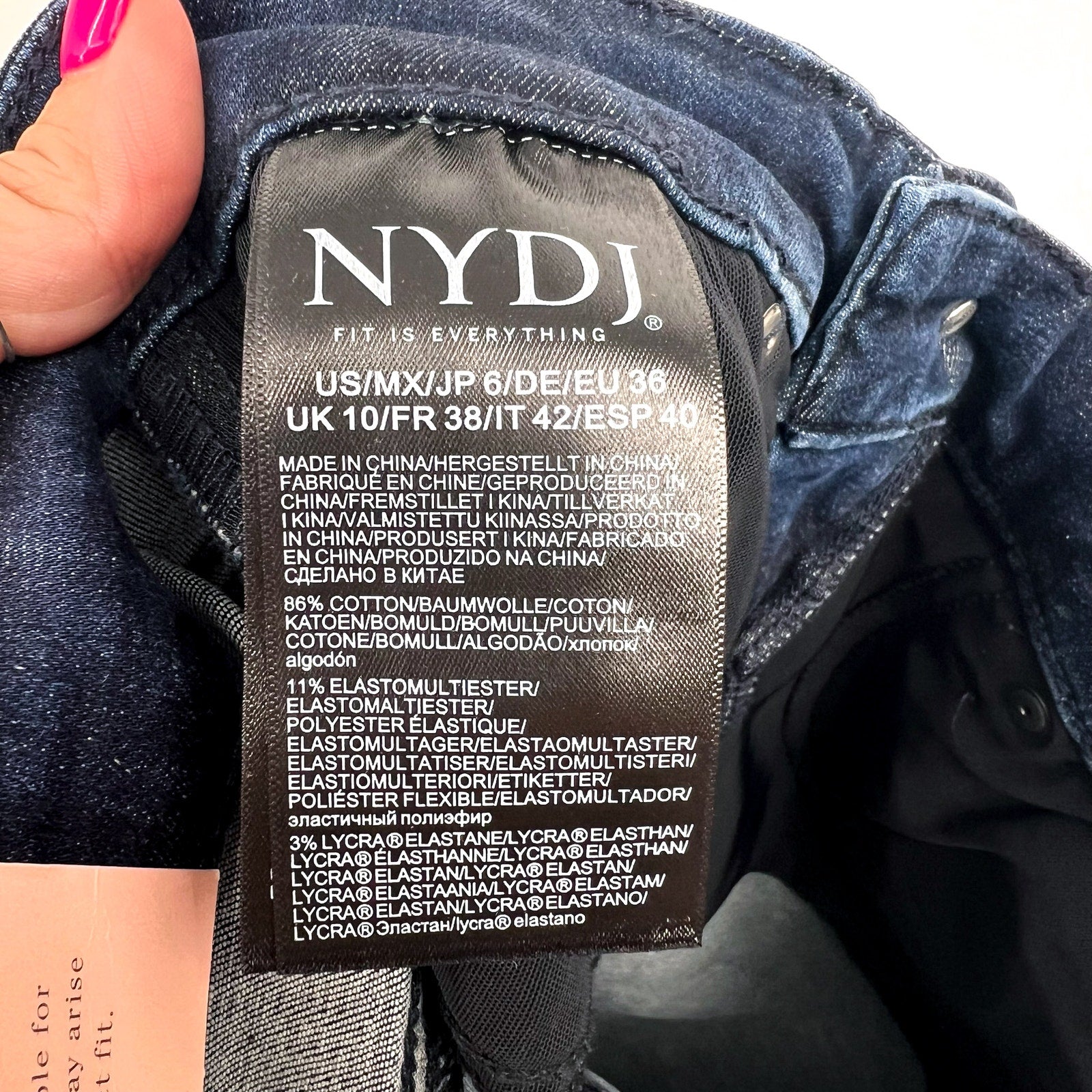 NYDJ Curves 360 Womens Slim Straight Crop Jeans Size 6 Mesquite Blue NWT