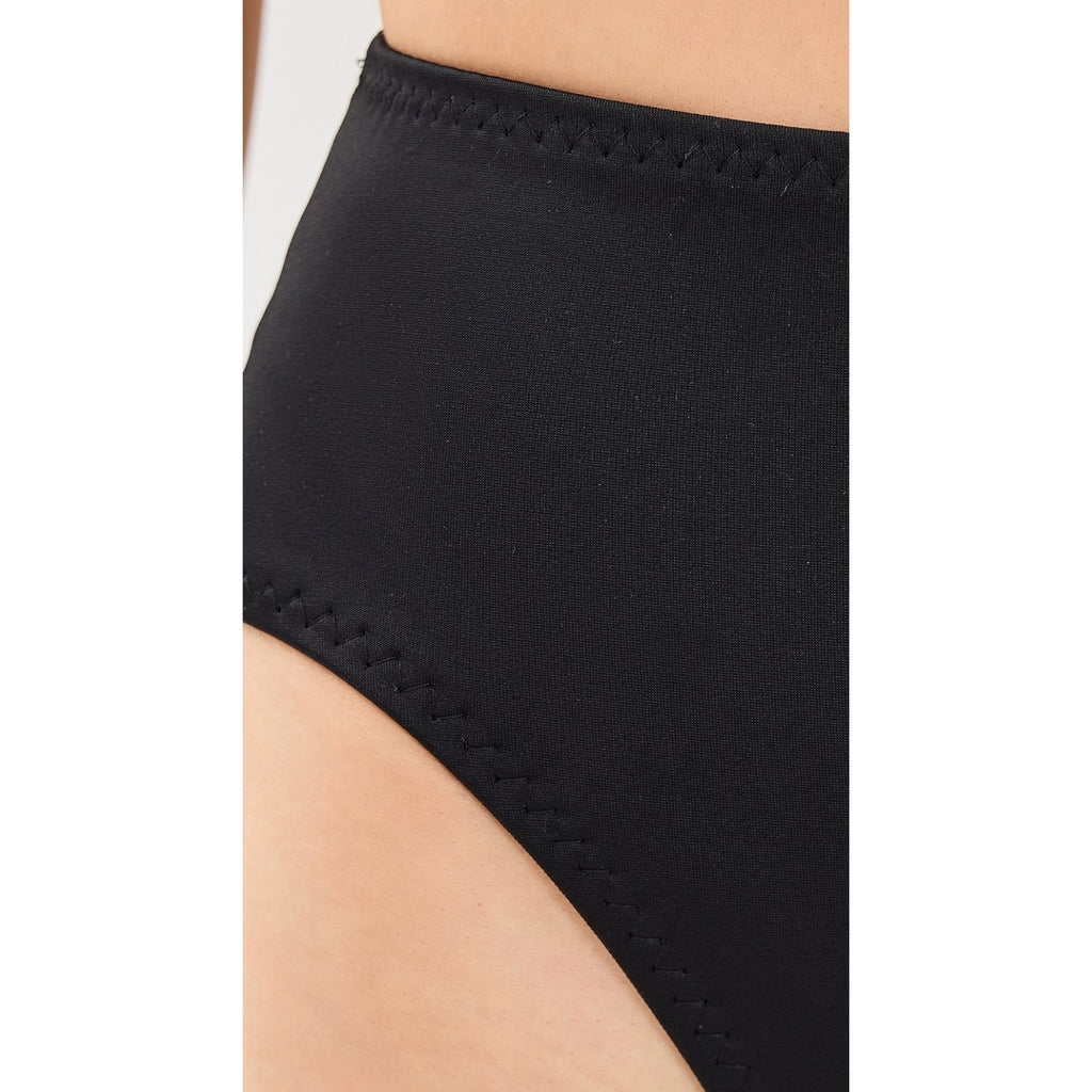 NORMA KAMALI Women's Underwire Bikini Bottom XL Black High Waist NWT
