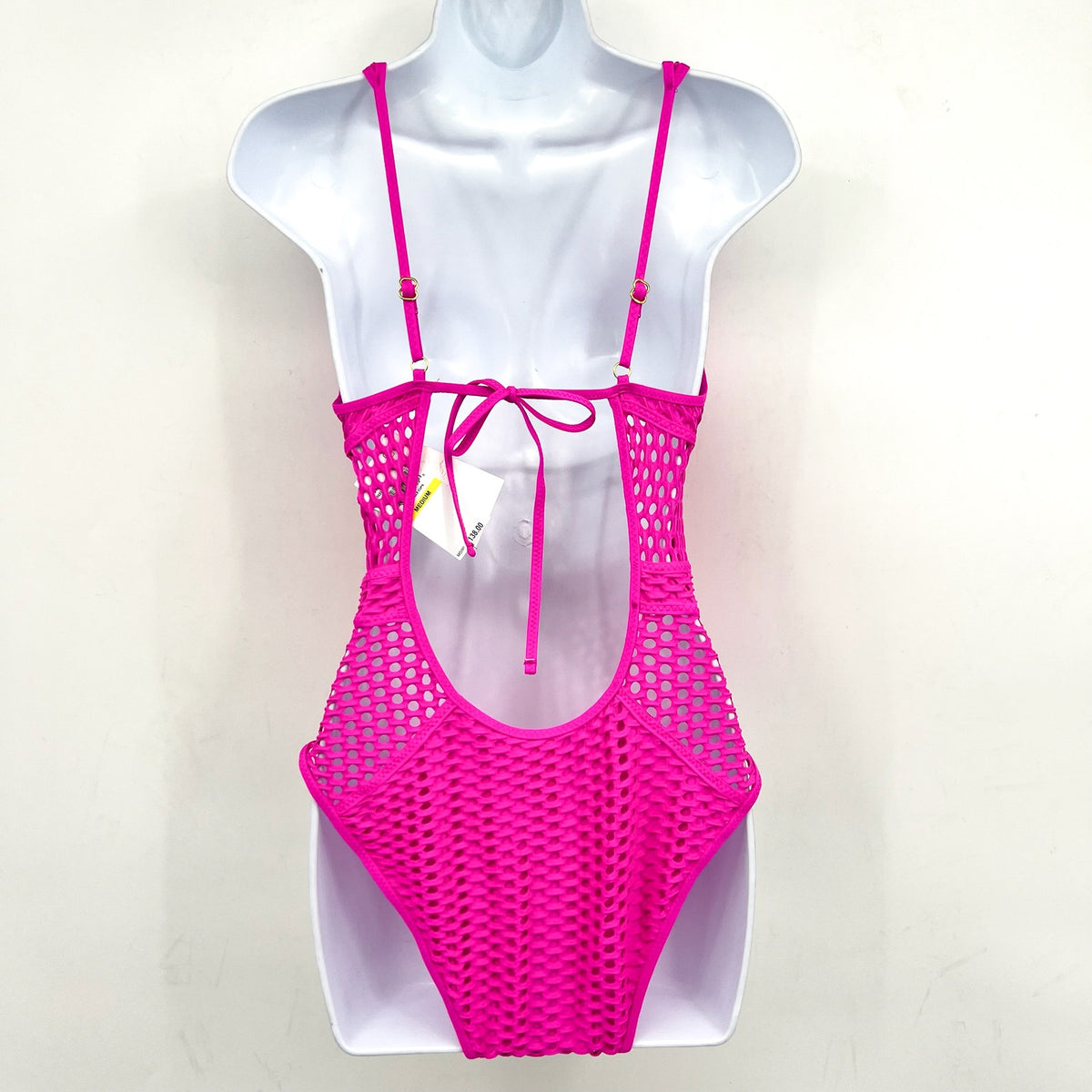 BECCA Women's Castaway Textured One-Piece Swimsuit Small Azalea Pink NWT