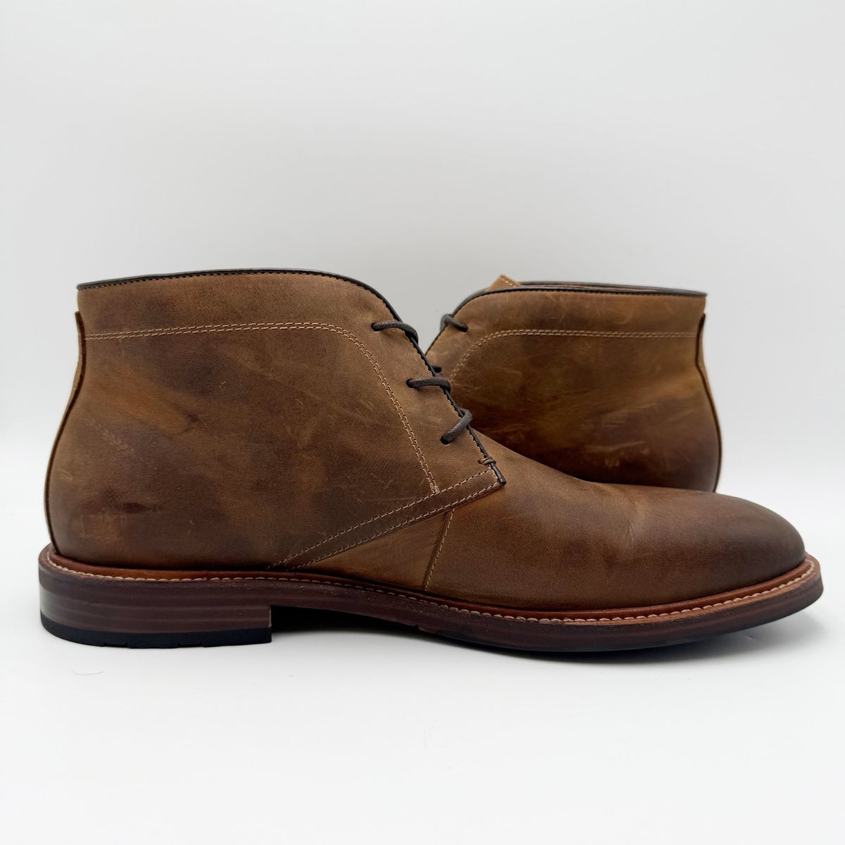 Florsheim Mens Anthem Plain Toe Chukka Boots Size 10.5 M Brown Leather NWOB