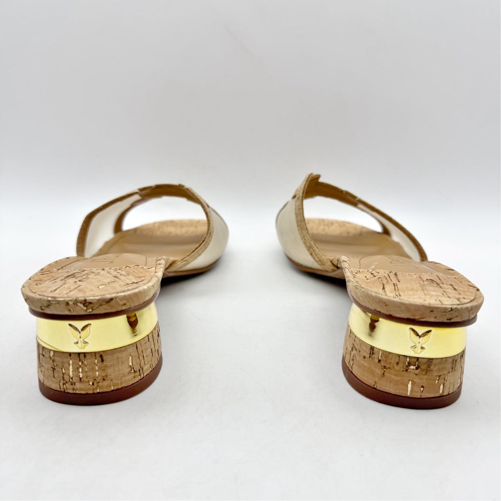 J. Renee Womens Amorra Heeled Sandals US 7.5 M Natural Gold NWOB