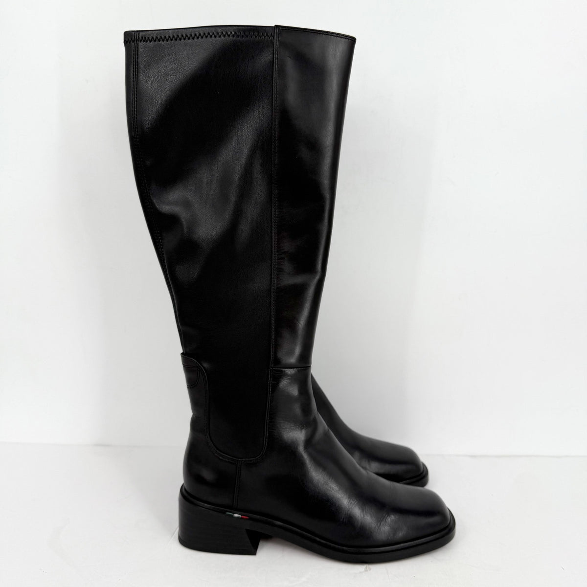 FRANCO SARTO Womens Giselle Knee High Boot Size 10 M EU 41 Black Leather NWOB