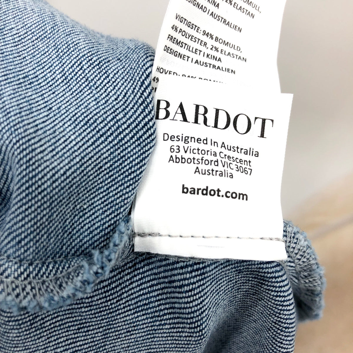 BARDOT Womens Sofia Denim Mini Dress XL US 10 Vintage Blue Halter Y2K NWT