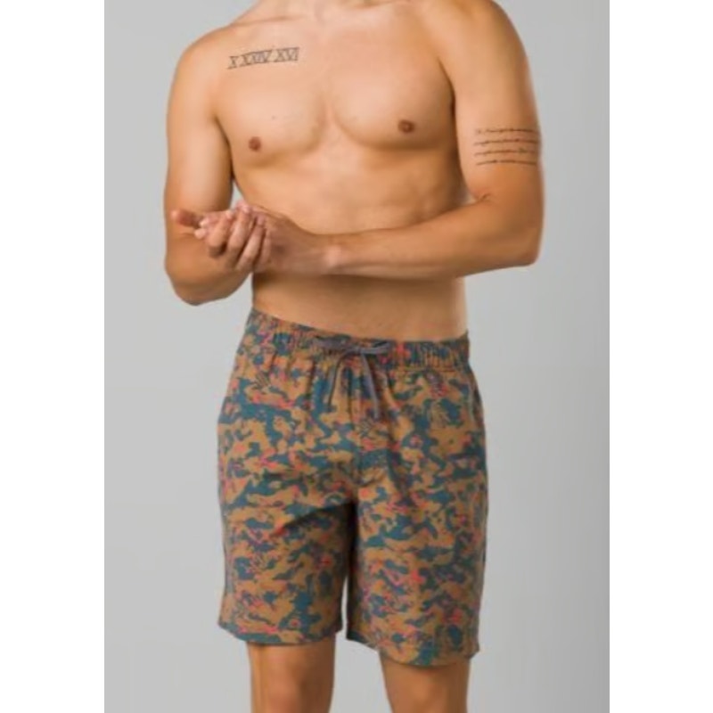 PRANA Men's Metric Board Short Large Brown Fresca Camo 8" Inseam NWT