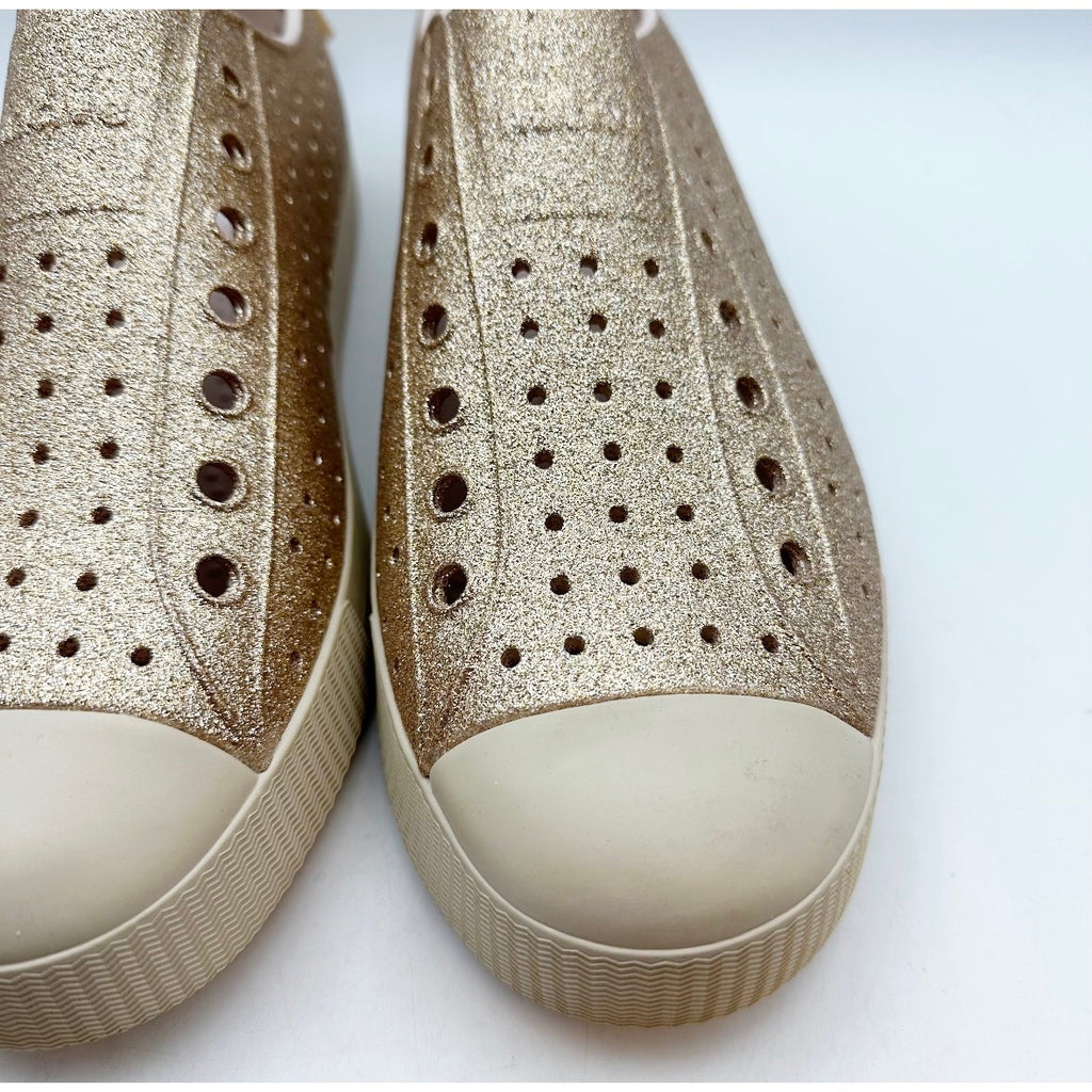NATIVE Men's Jefferson Slip On Shoes Size 10 Rock Salt Bling Rose Gold NWOB