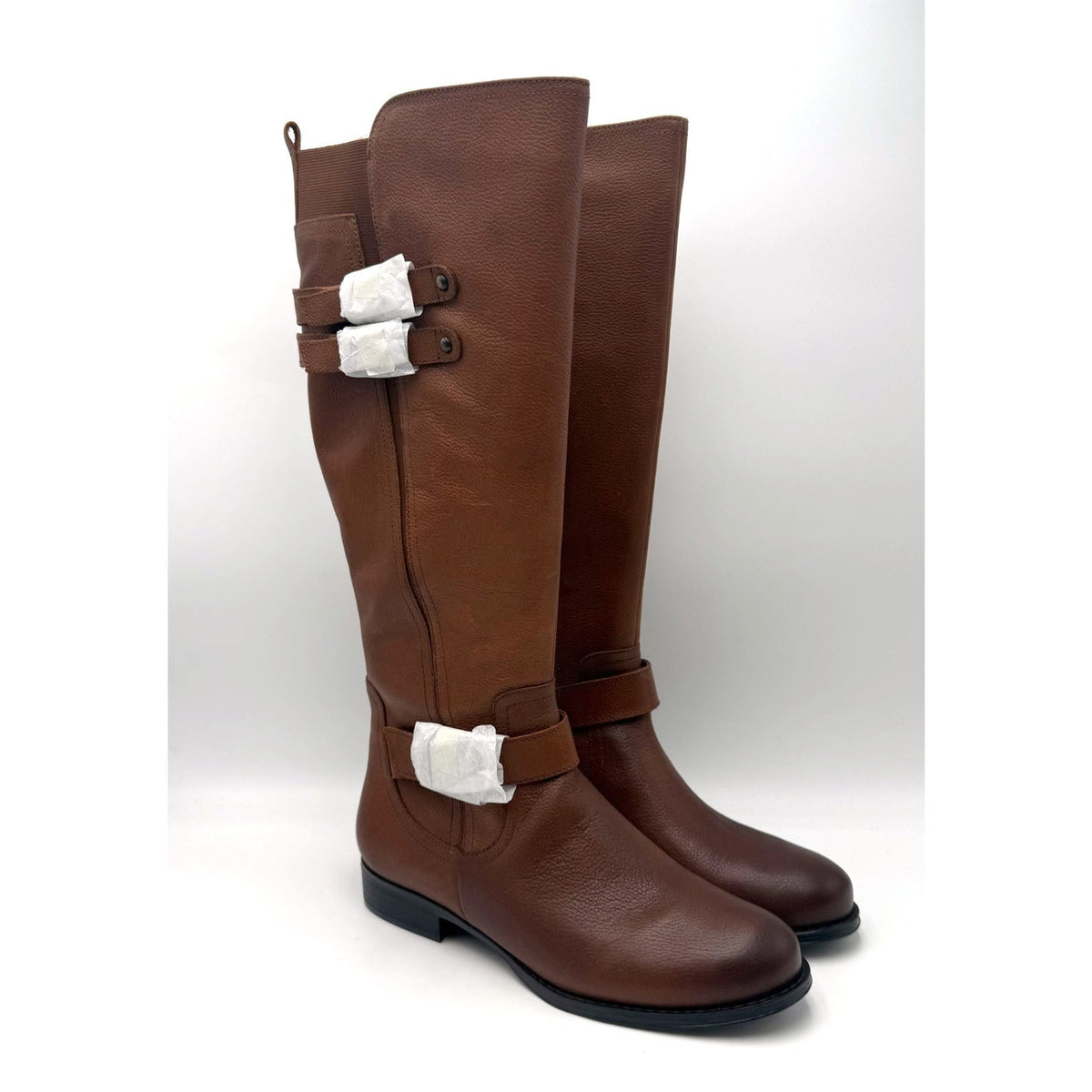 Naturalizer Womens Jessie Knee High Riding Boots Size 7 Wide Brown Cinnamon NIB