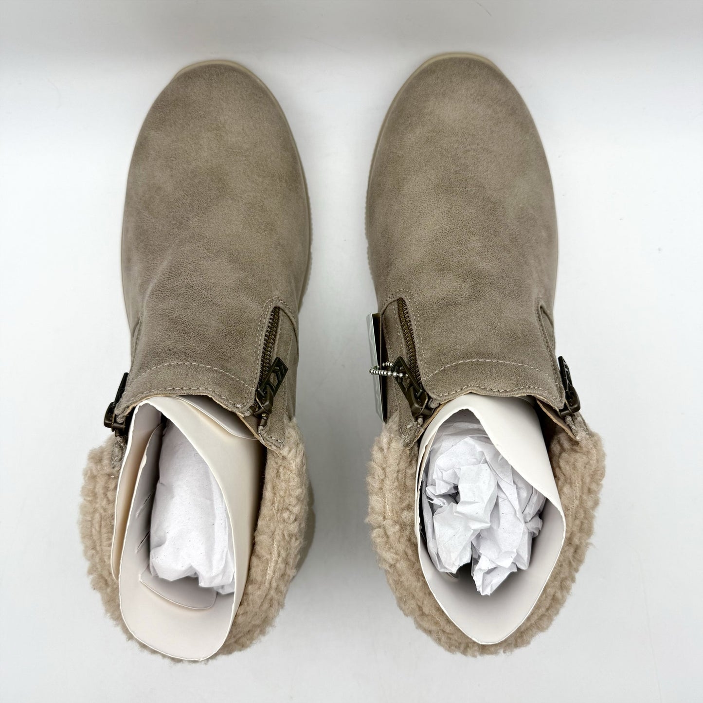 Skechers Womens Easy Going Ankle Boots US 10 Grey Water Repellent Lined NIB