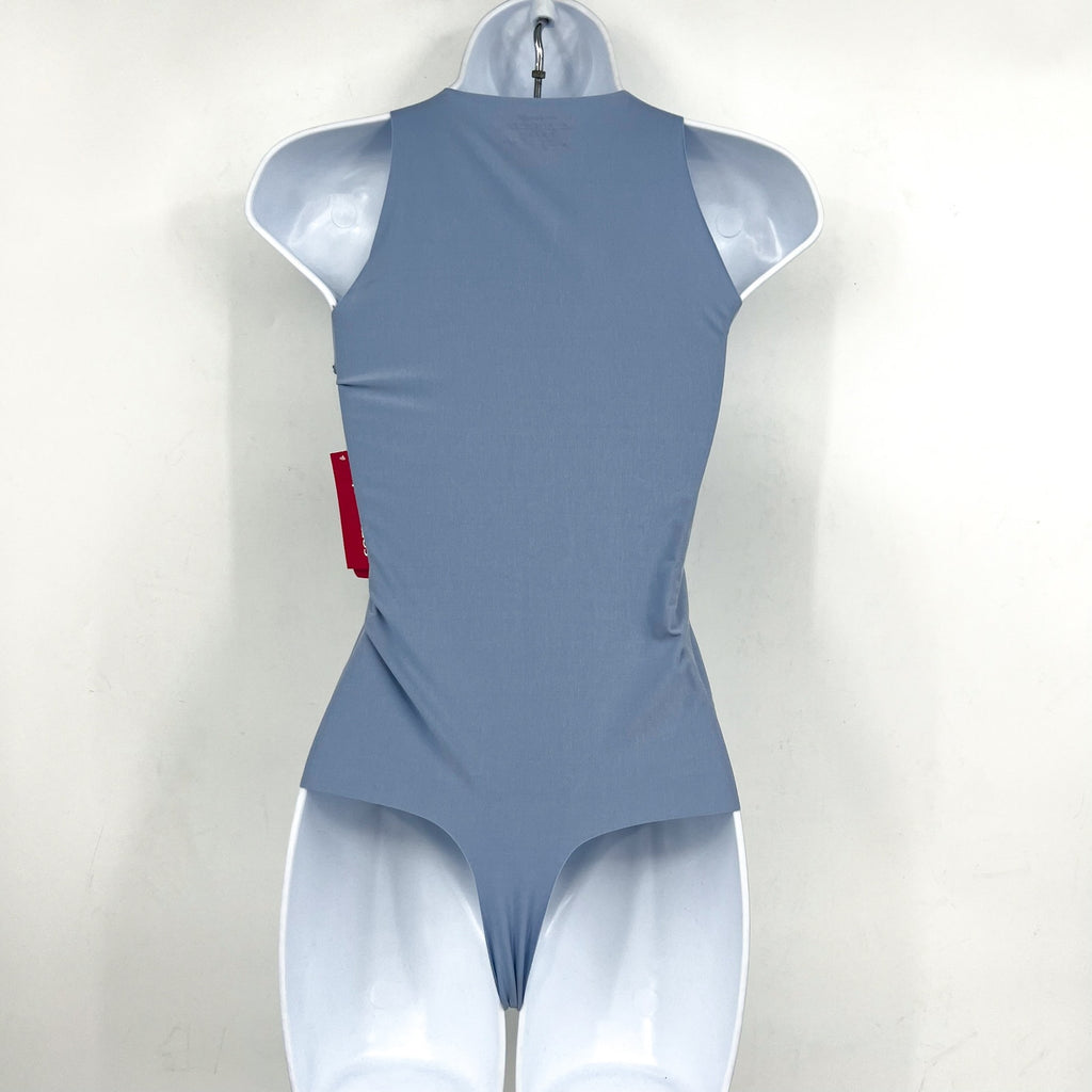 COMMANDO Women's Butter Crewneck Tank Bodysuit Small Blue Pool Stretch NWT