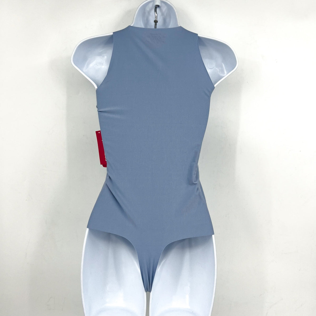 COMMANDO Women's Butter Crewneck Tank Bodysuit Small Blue Pool Stretch NWT