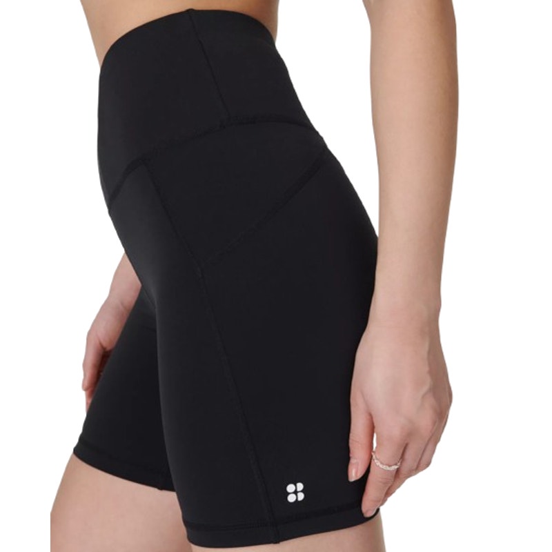 SWEATY BETTY Women's All Day 6" Shorts XL Black Athletic Stretch NWT