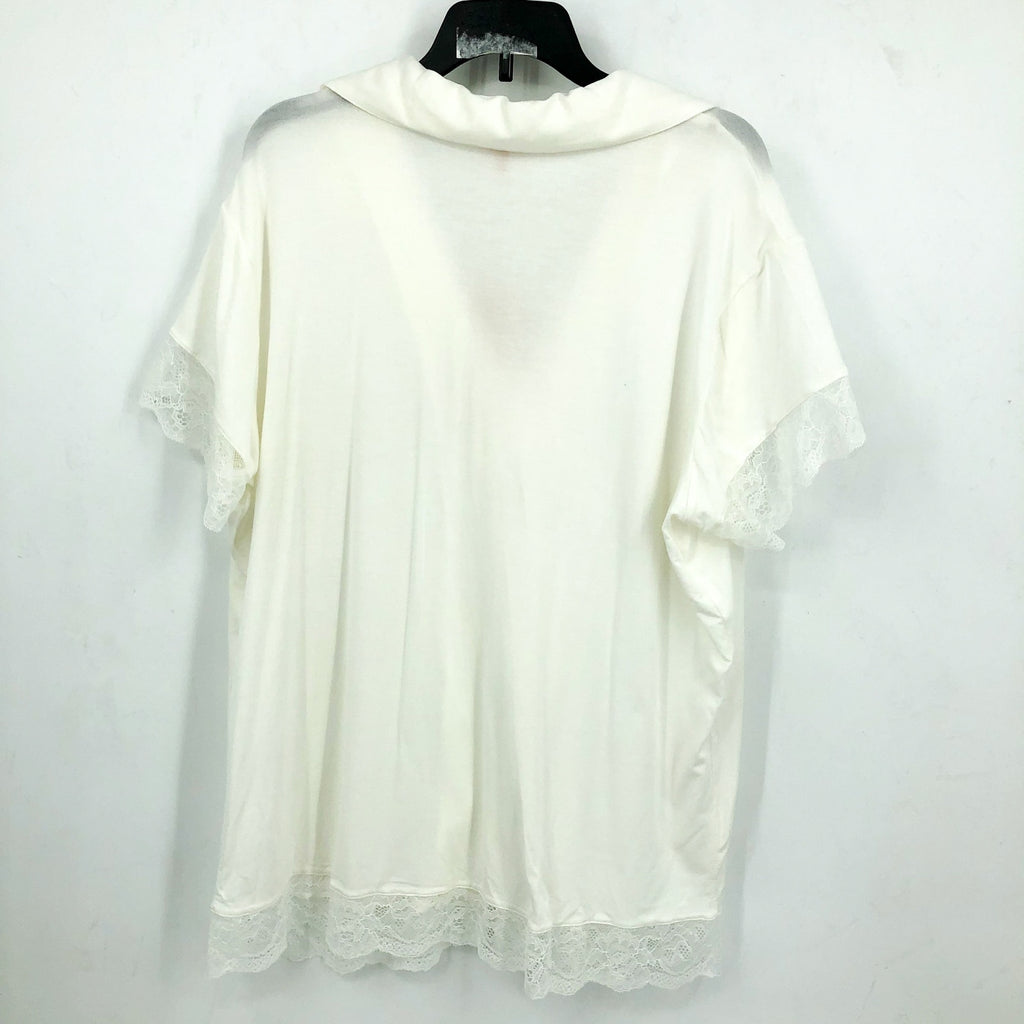 EBERJEY Women's Malou Short Pajamas Set Medium Ivory White Lace NWT