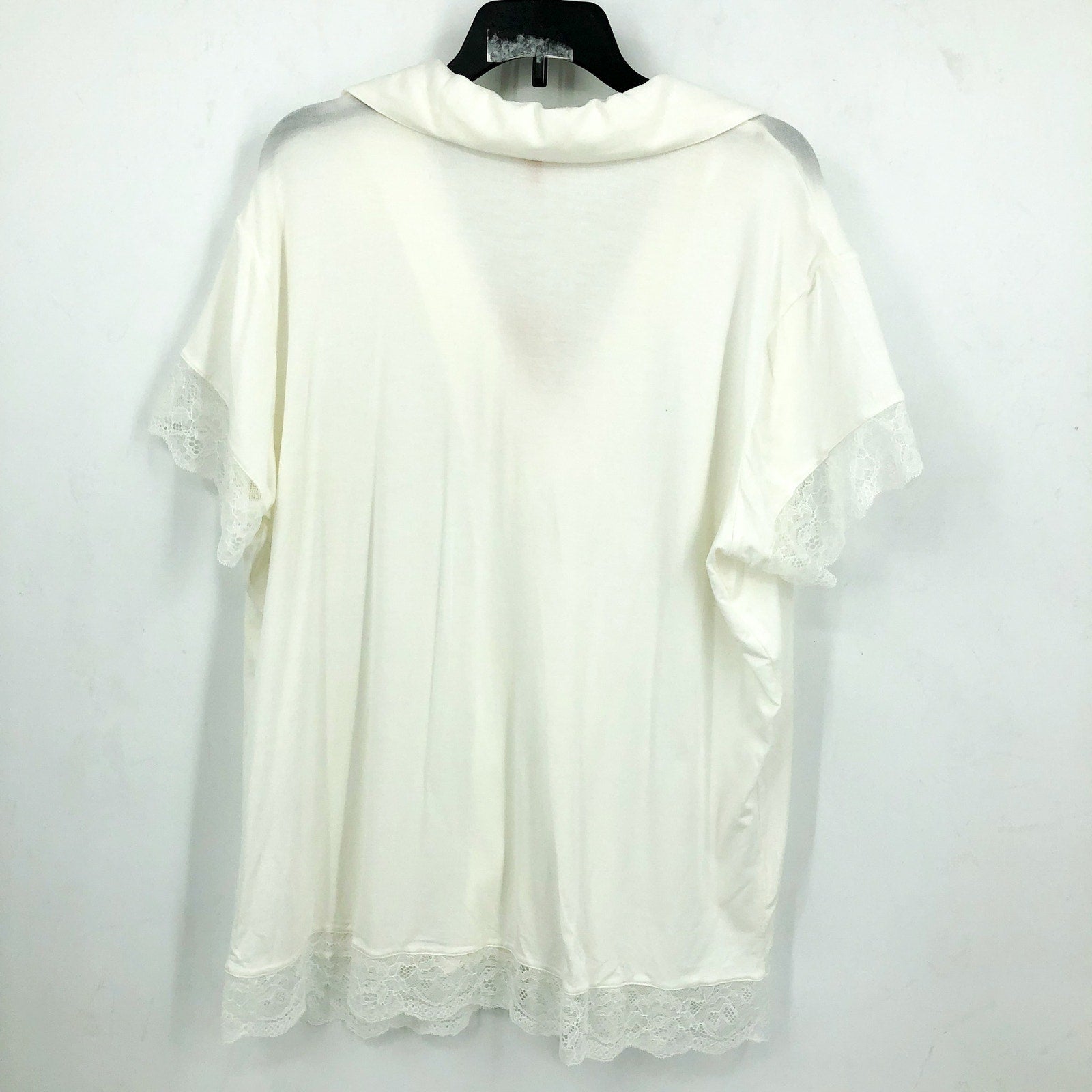 EBERJEY Women's Malou Short Pajamas Set Medium Ivory White Lace NWT