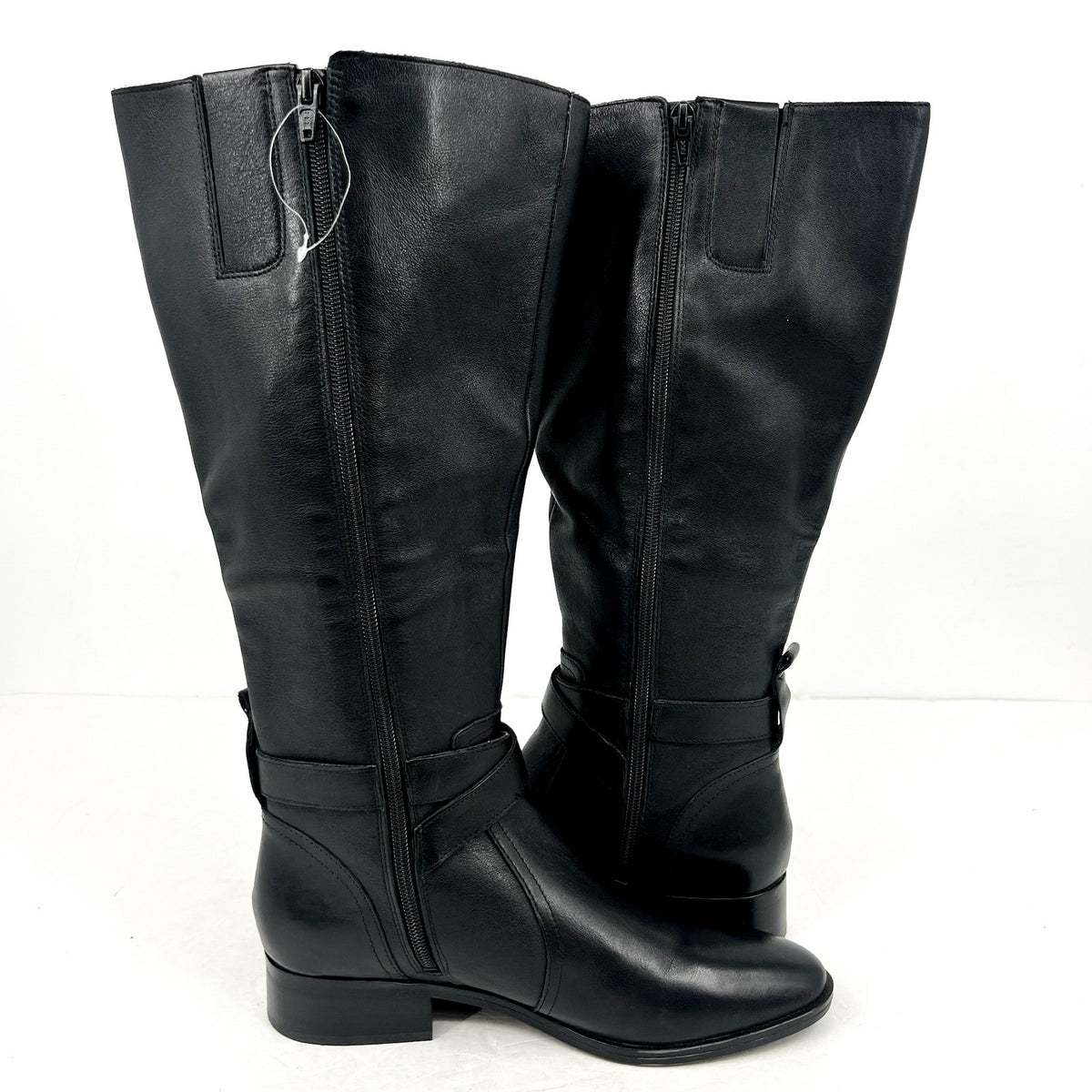 Naturalizer Womens Rena Knee High Boot 8.5M Wide Calf EU 38.5 Black Leather NWOB
