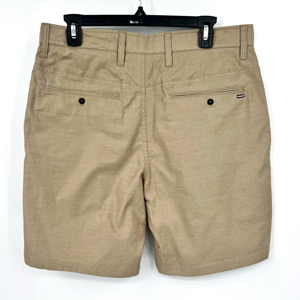 HURLEY Men's H2O-Dri Breathe Walk Shorts Size 31 Khaki Flat Front NWT