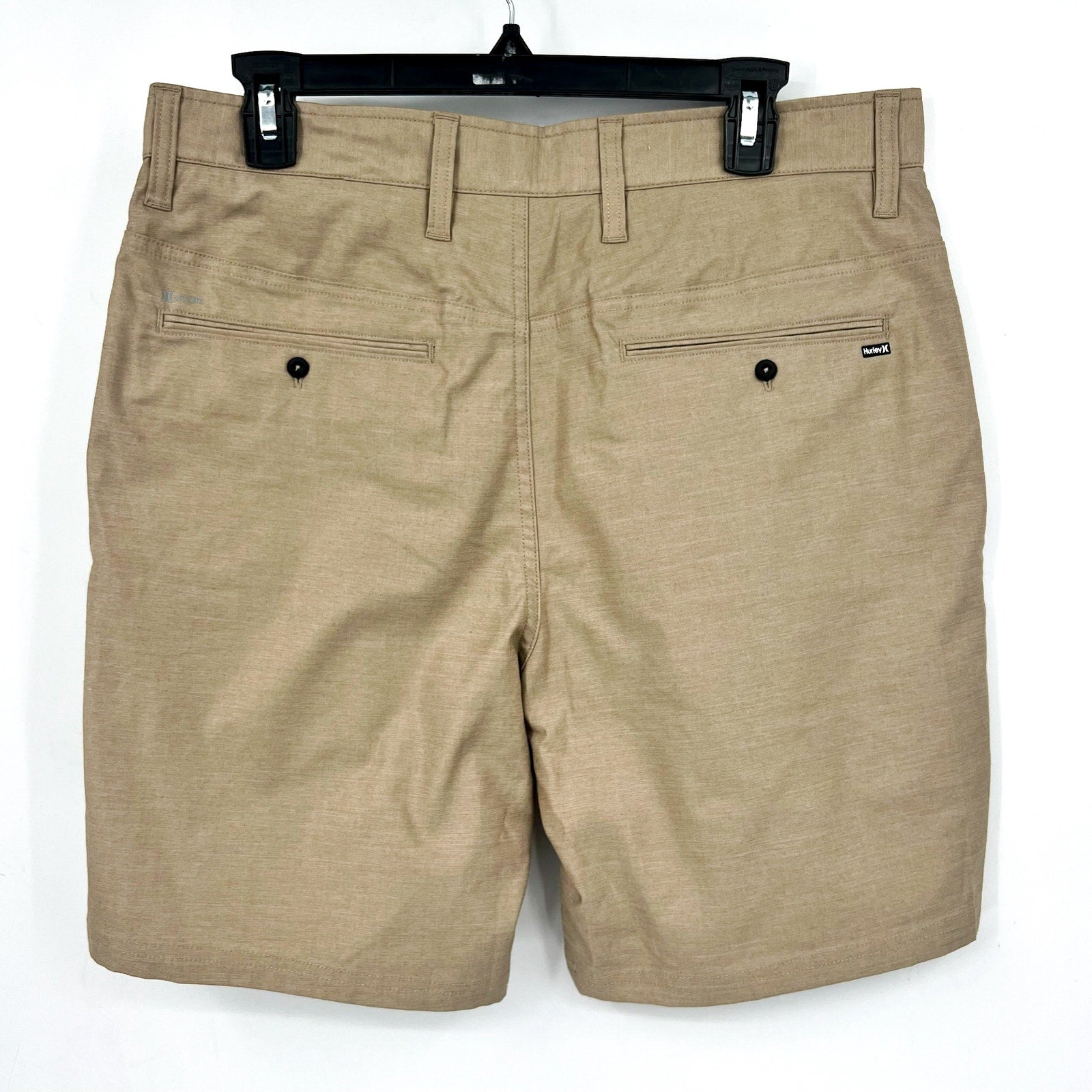 HURLEY Men's H2O-Dri Breathe Walk Shorts Size 31 Khaki Flat Front NWT