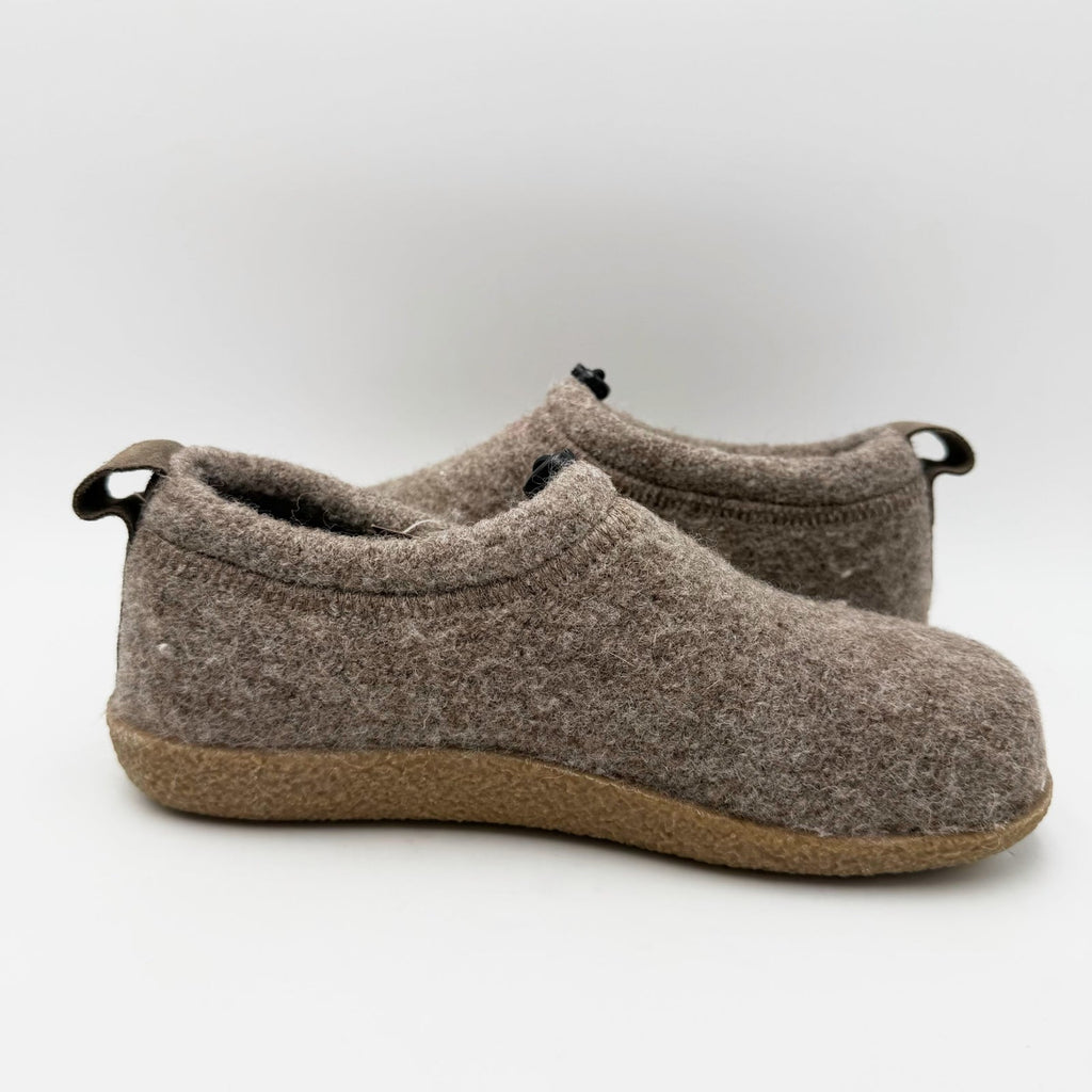 Haflinger Womens Guido Wool Felt Slippers Size 7 EU 38 Brown Tan NWT