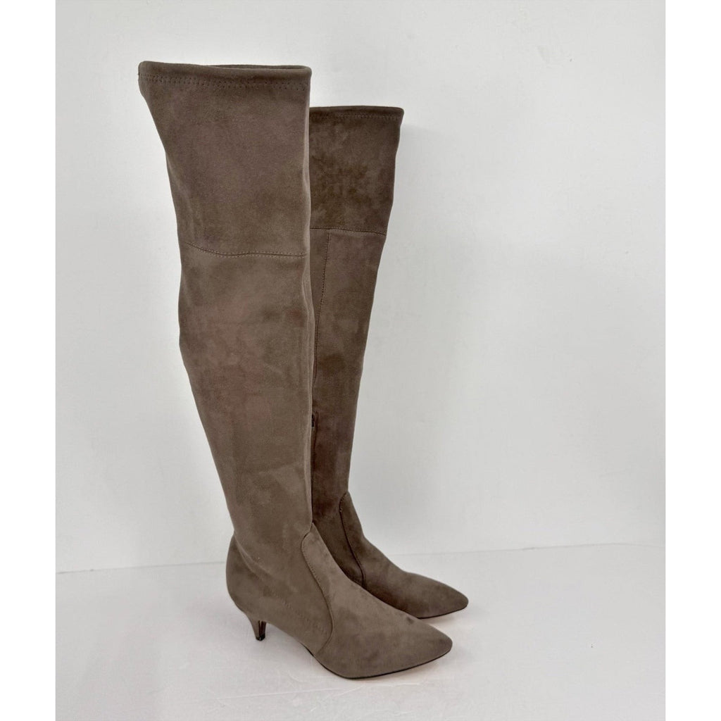 Sam Edelman Womens Kristie Over the Knee Boots Size 7.5 EU 37.5 Gray Taupe NWOB