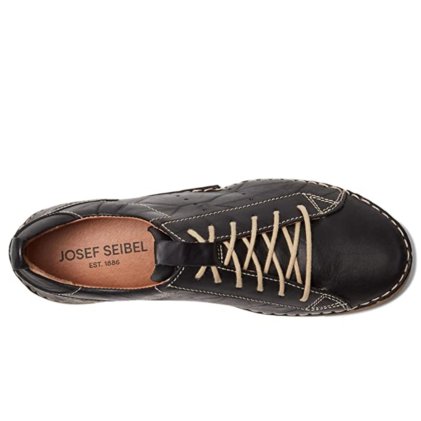 JOSEF SEIBEL Womens Fergey 56 Sneaker EU 41 US 10-10.5 Black Leather Lace Up NIB