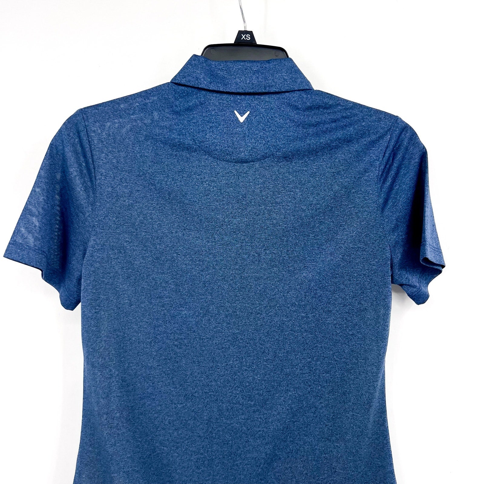 CALLAWAY Womens 1/4 Zip Short Sleeve Golf Polo Shirt Small Blue Heather NWT