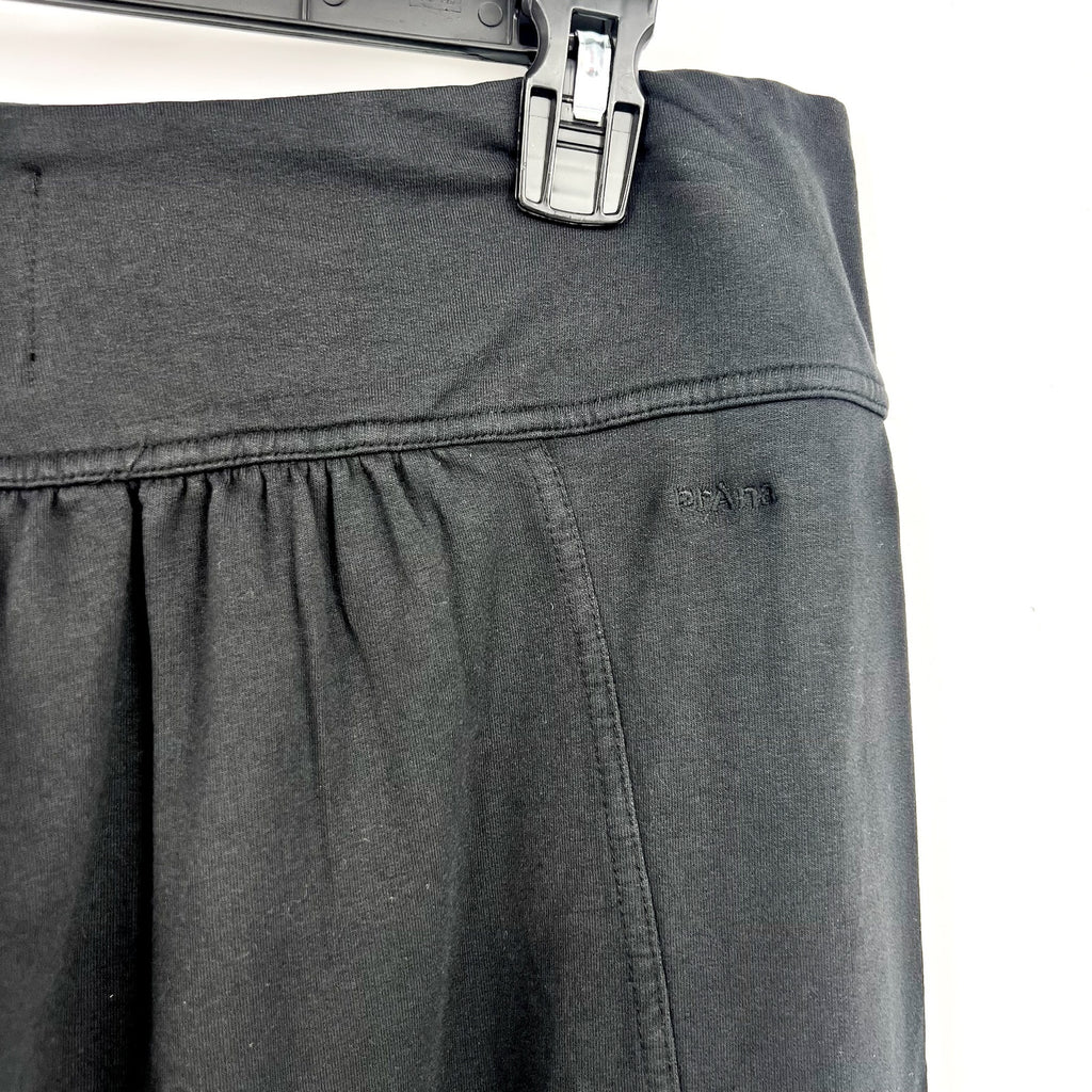 PRANA Mindful Movement Harem Pants Large Black Casual Ankle Pull On Knit NWT