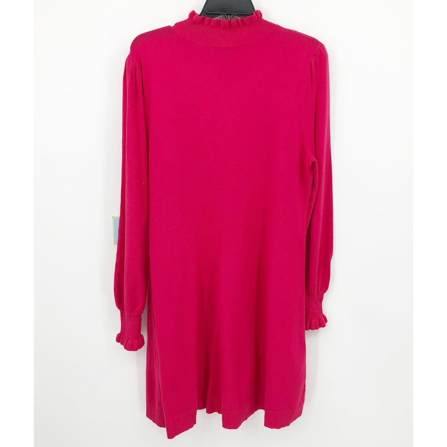 CECE Ruffled Sweater Dress Rich Magenta SMALL
