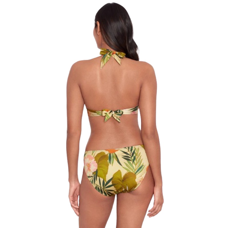 LAUREN RALPH LAUREN Island Tropical Hipster Bikini Bottom Size 6 Gold Rattan NWT