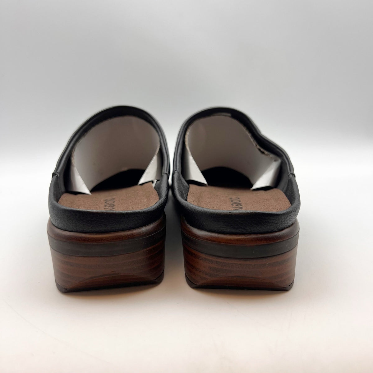 Naot Womens Lodos Clogs EU 43 US Size 12 Black Leather Slip On NWOB