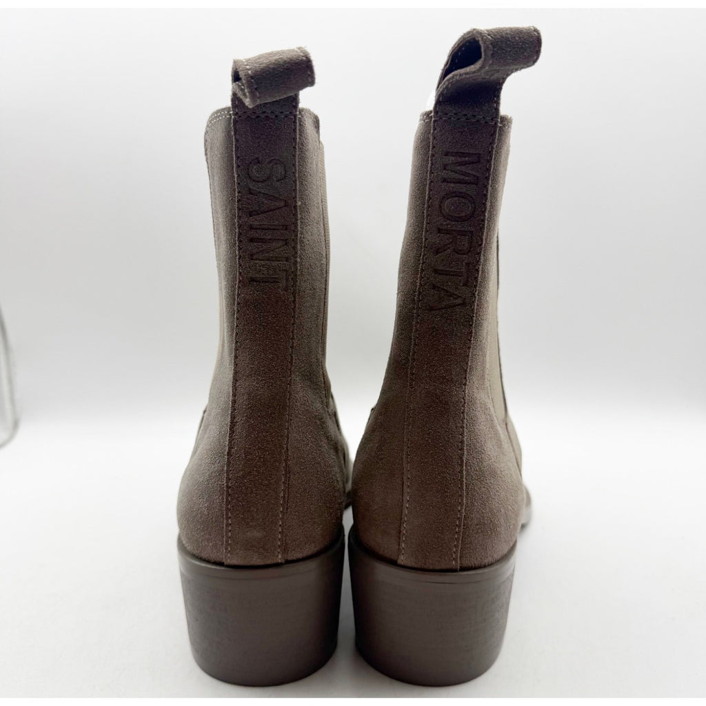 Saint Morta Men's Nomad Pointy Toe Chelsea Boot US 10 EU 44 Taupe Grey Suede NIB