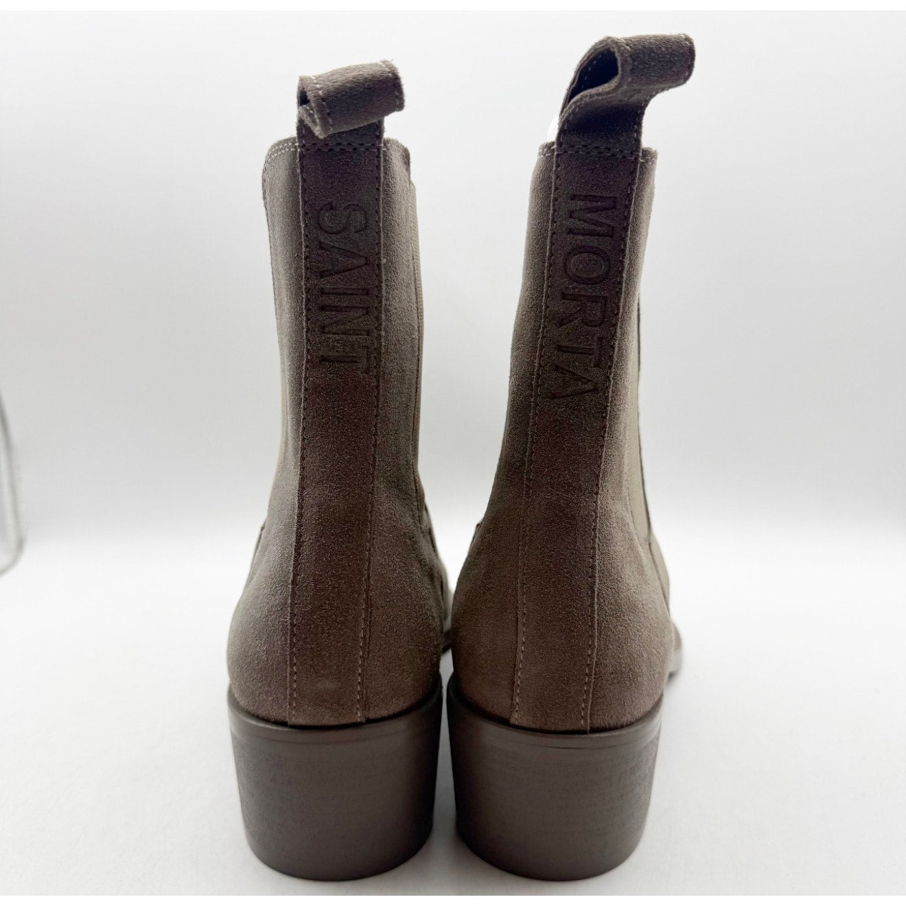 Saint Morta Men's Nomad Pointy Toe Chelsea Boot US 10 EU 44 Taupe Grey Suede NIB