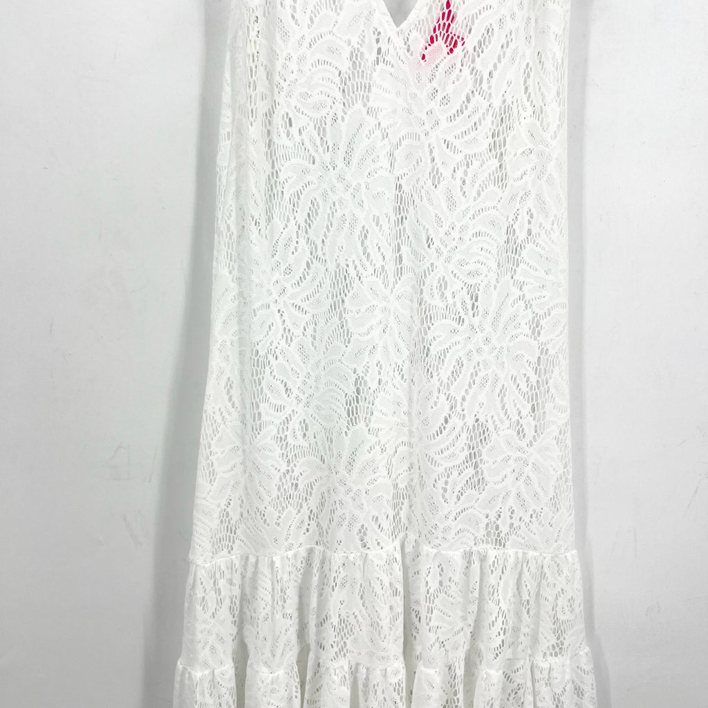 LILLY PULITZER Womens Finnley Lace Cover-up Swim Dress XXS White NWOT