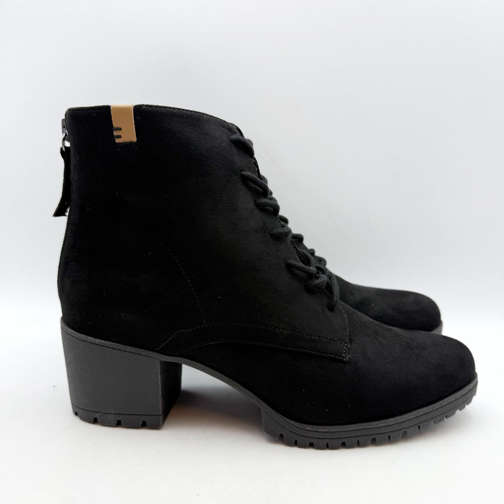Dr. Scholl's Womens Laurence Heel Booties US 8 M Black Microsuede NIB