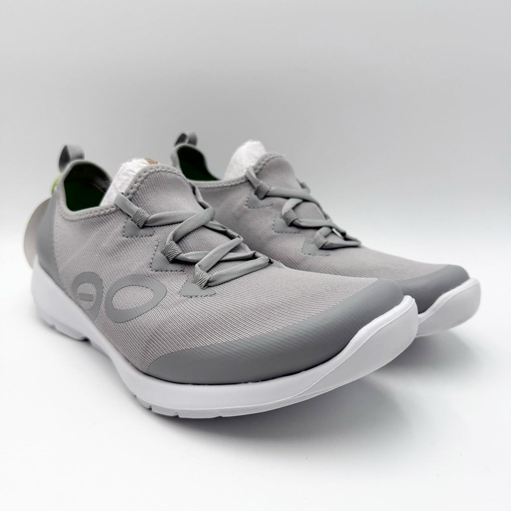 OOFOS Womens OOmg Sport LS Sneakers Size 10 EU 41 Grey White NIB
