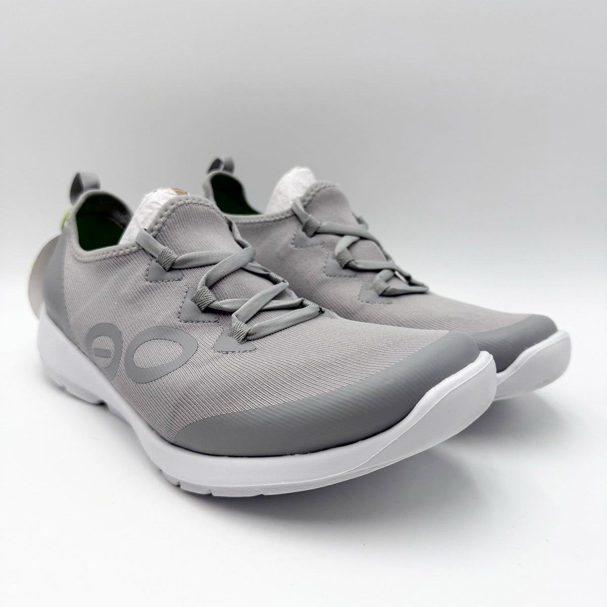 OOFOS Womens OOmg Sport LS Sneakers Size 10 EU 41 Grey White NIB