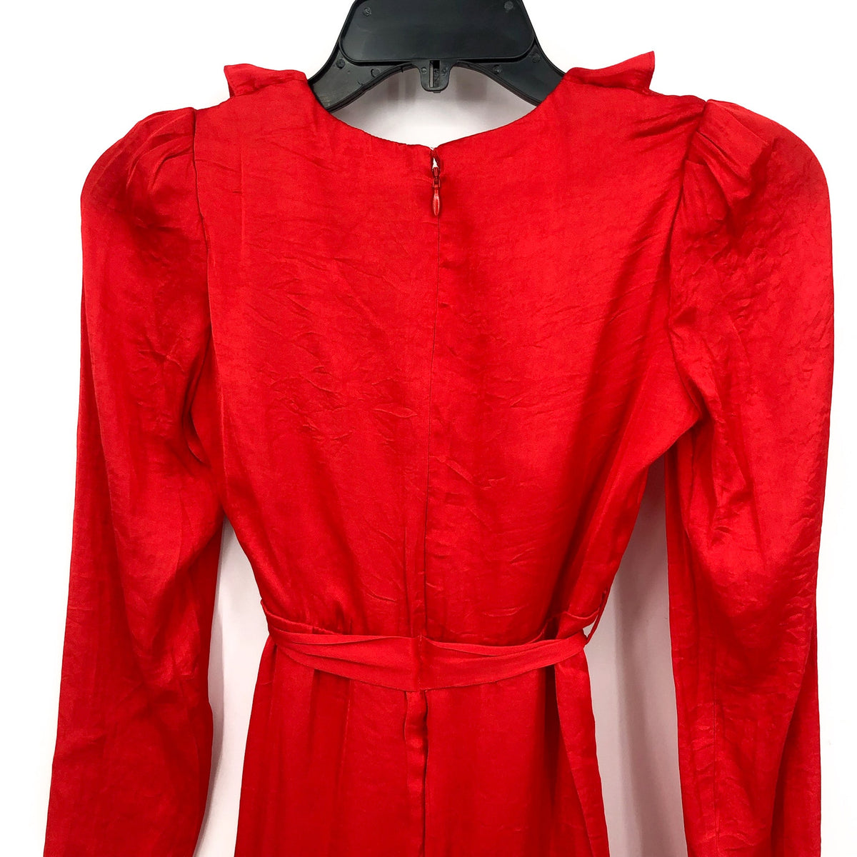 BARDOT Girl's Winona Wrap Dress Size 14 Fire Red Long Sleeve Ruffle NWT