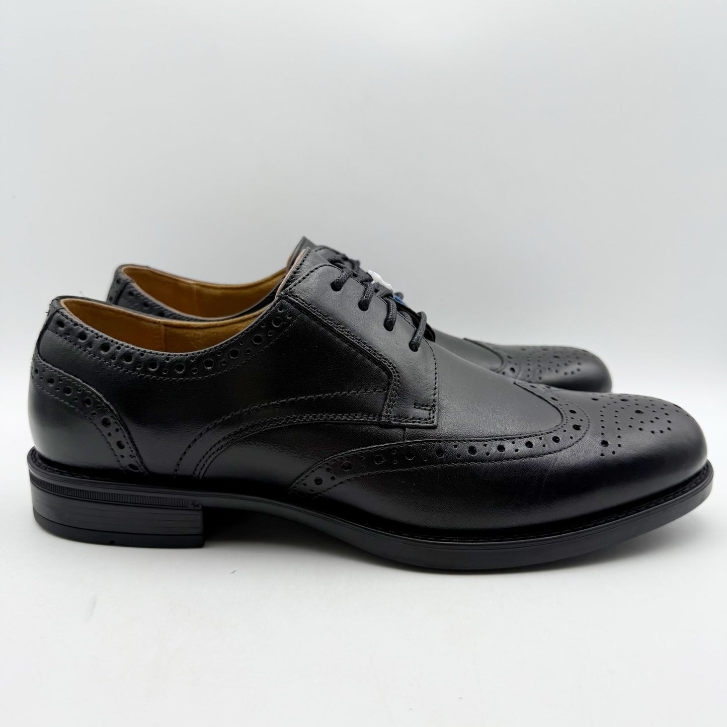 Florsheim Mens Midtown Wing Oxford Shoes US 9 D EU 42 Black Leather NIB