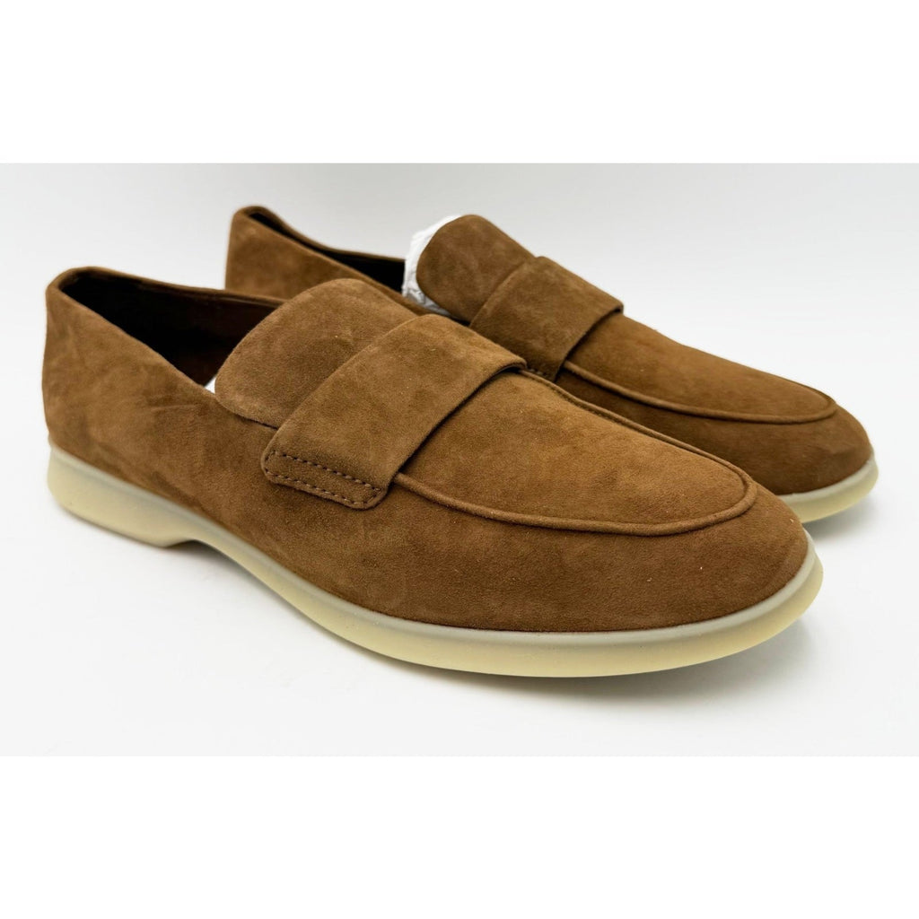 Vince Womens Big Sur Suede Slip On Loafers Size 8 EU 38.5 Brown Elm Wood NWOB