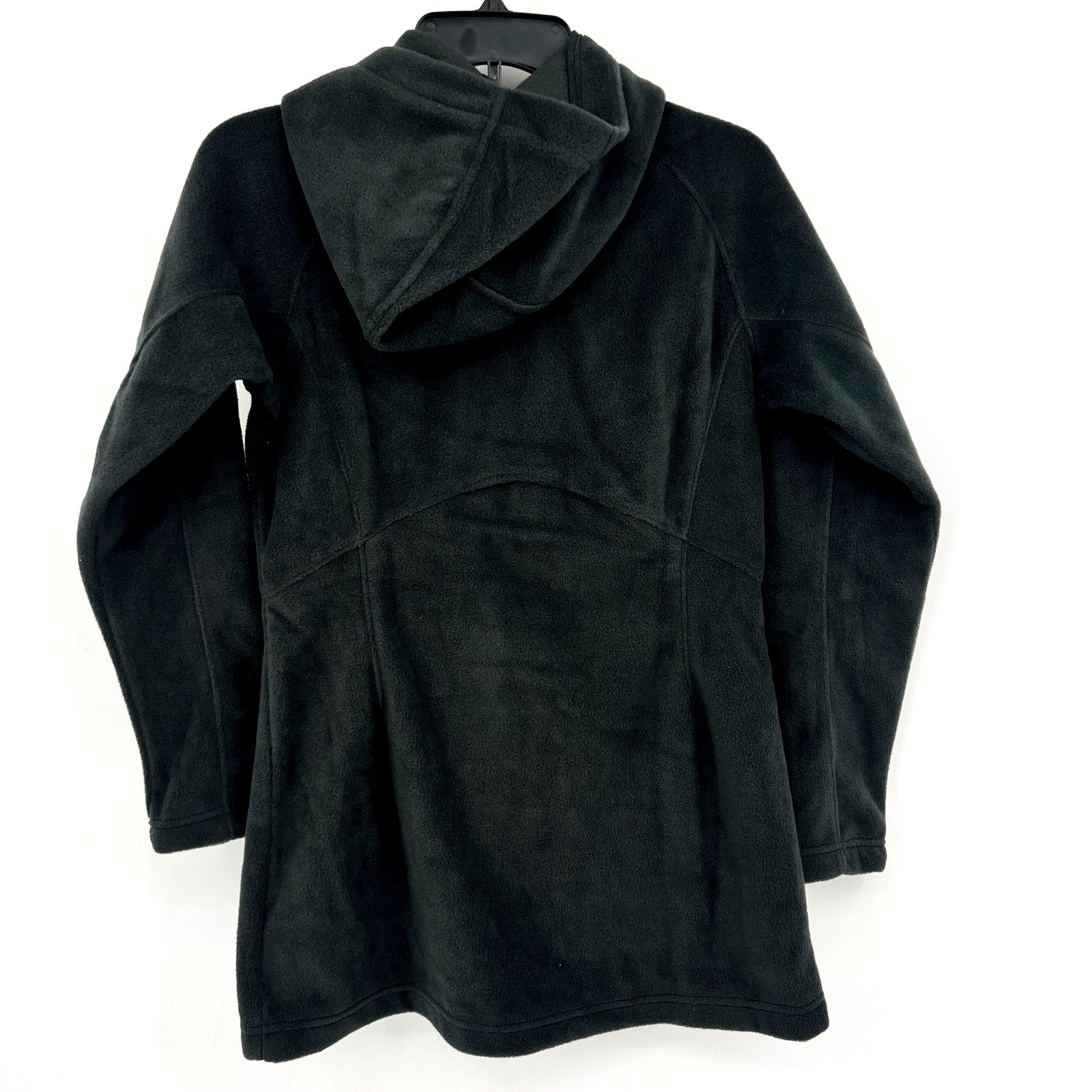 COLUMBIA Women's Benton Springs II Long Fleece Hoodie Jacket Small Black NWT
