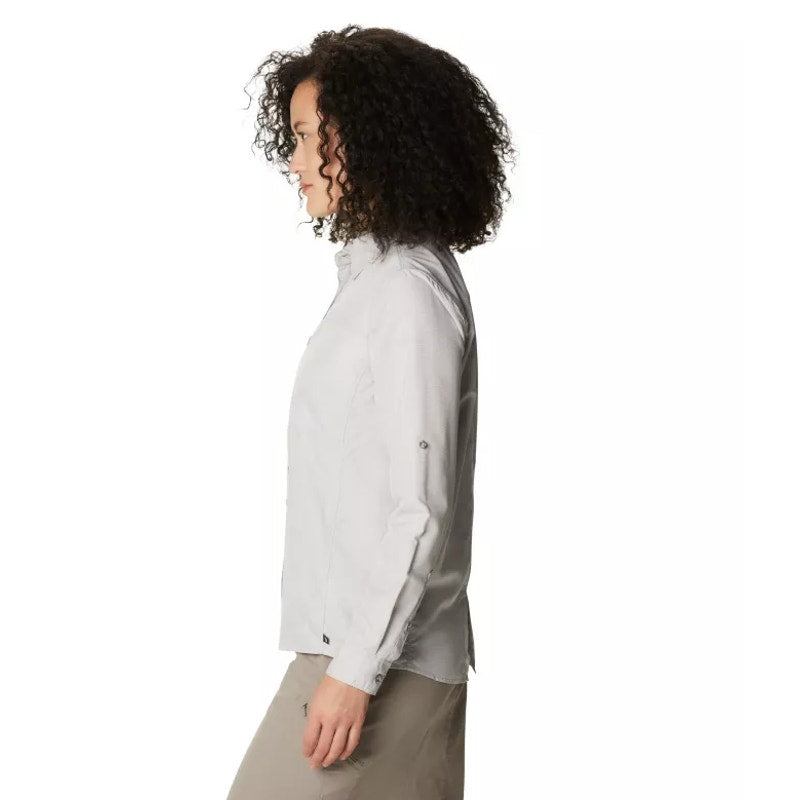 MOUNTAIN HARDWEAR Women's Canyon Long Sleeve Shirt Small Grey Light Dunes NWT