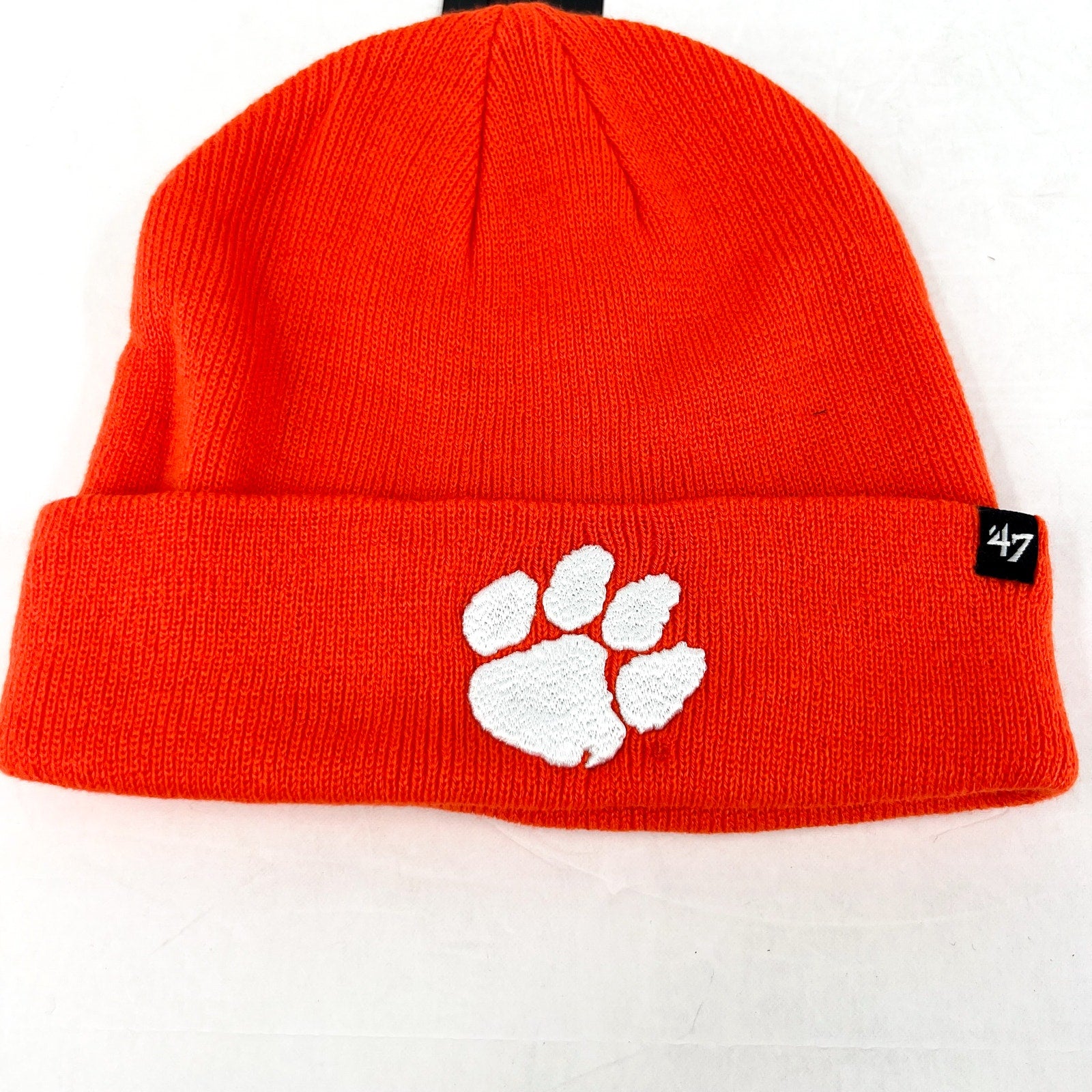 47 BRAND Mens Clemson Tigers Harbor Cuffed Knit Hat One Size Orange NWT