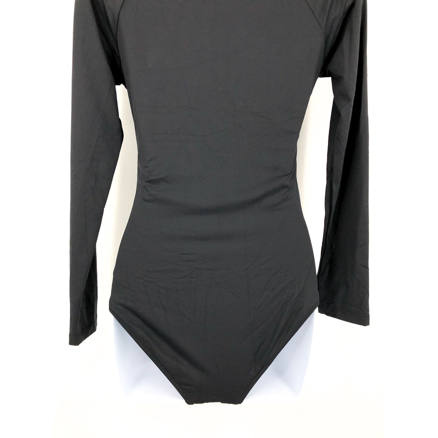 SEAFOLLY Women's Plain Zip Front Swim Surfsuit Size 8 Black Long Sleeve