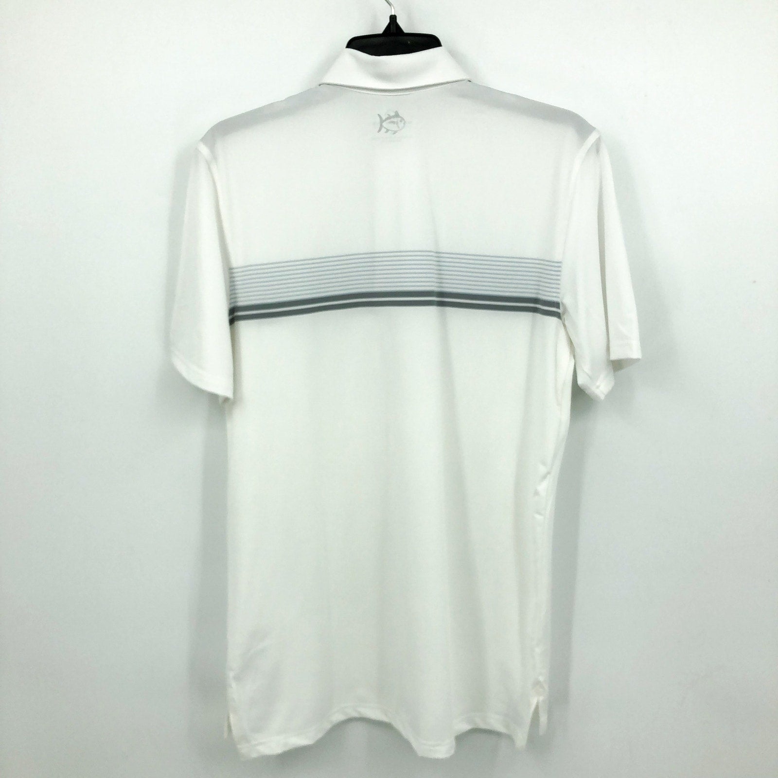 SOUTHERN TIDE Men Driver Wildwood Stripe Polo Shirt Small White Short Sleeve NWT