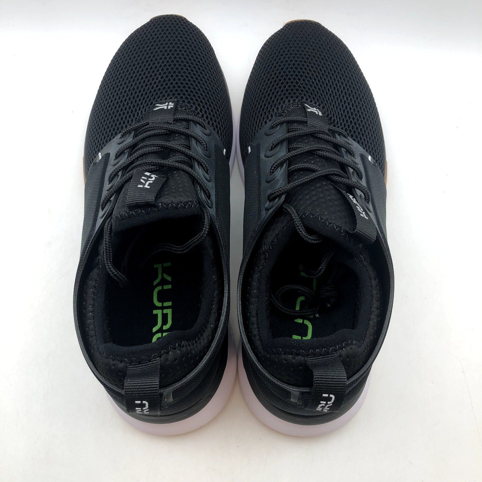 KURU Womens ATOM Athletic Sneaker Size 12 EU 44 Jet Black White Gum NIB