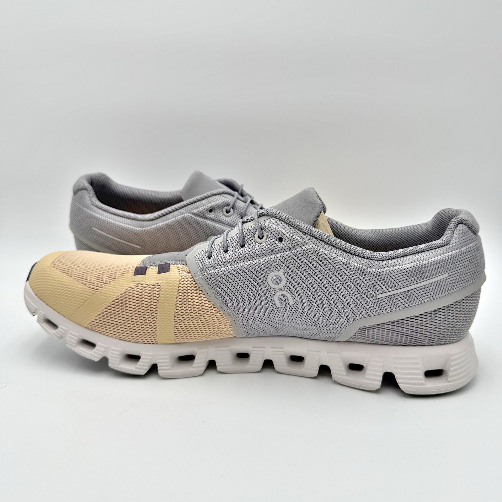 ON Mens Cloud 5 Running Shoes US 14 EU 49 Beige Grey Athletic Sneakers NIB