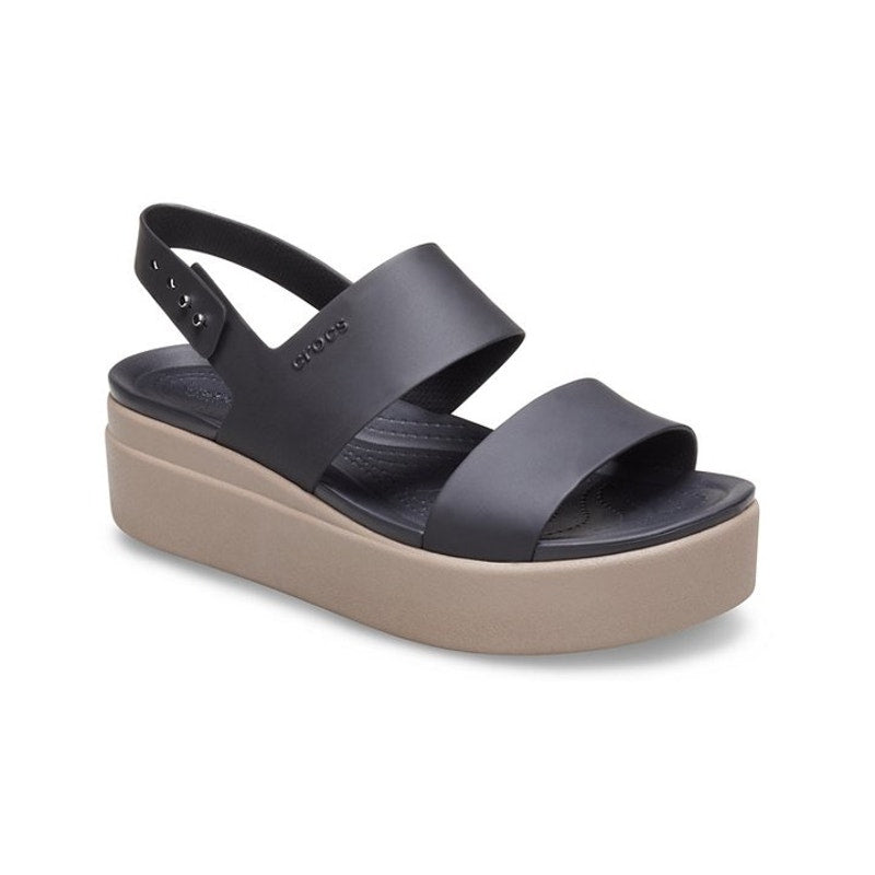Crocs Womens Brooklyn Low Wedge Sandals Size 4 EU 33.5 Black NWT