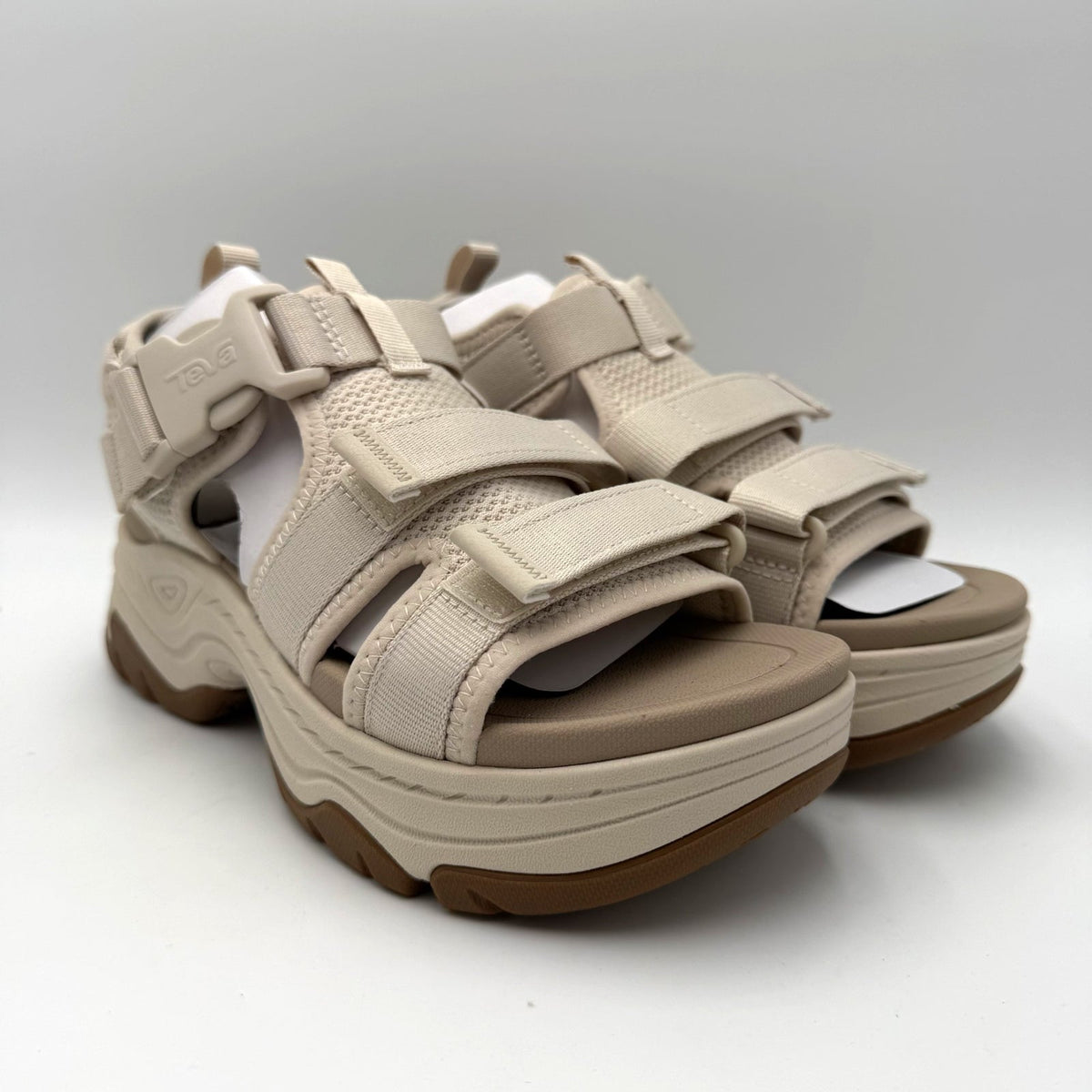 Teva Womens Hurricane Ampsole Gaila Platform Sandals Size 6 Birch Beige NIB