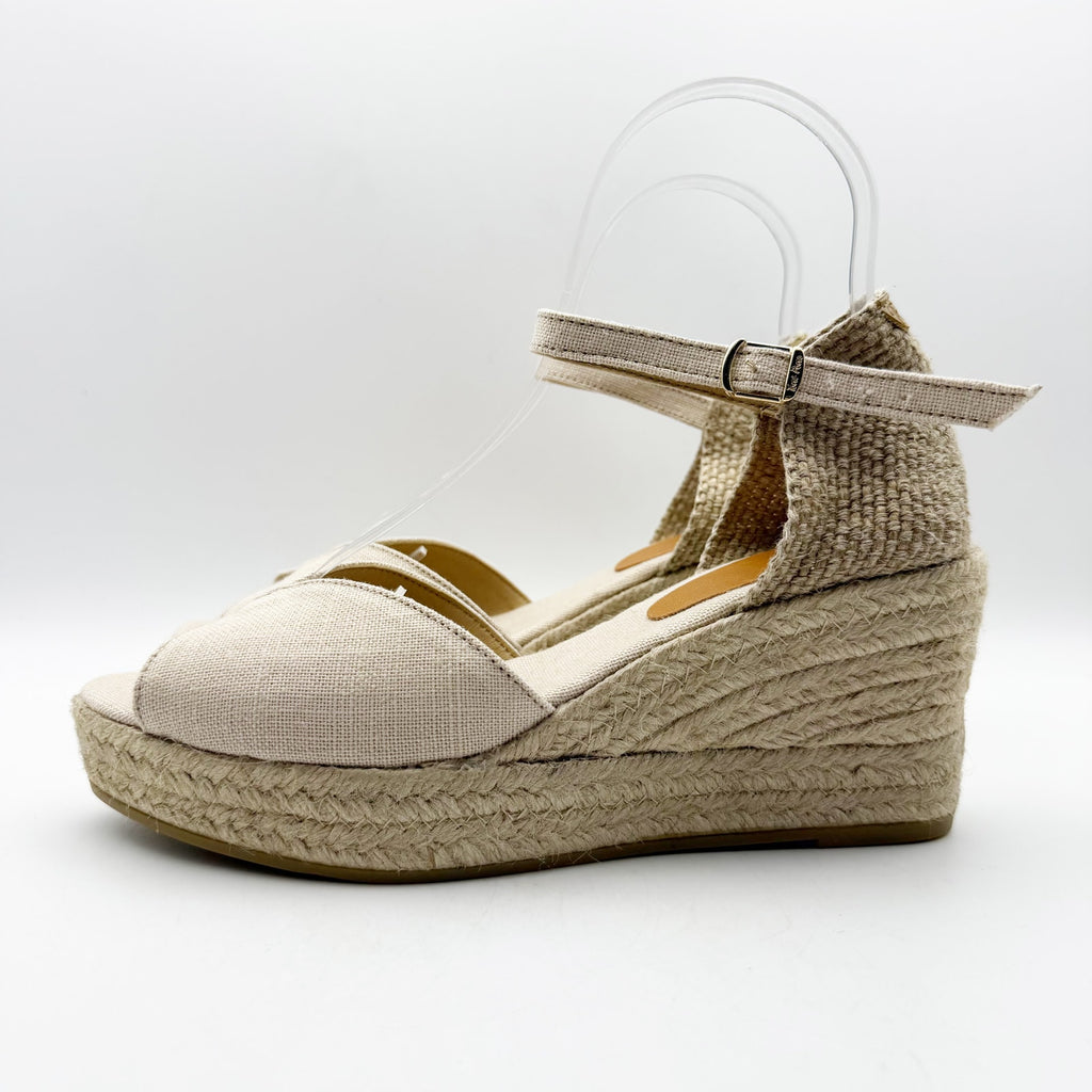 Toni Pons Womens Lua-NT Espadrilles EU 41 US 10.5 Cream Sandals Wedge Heels NIB