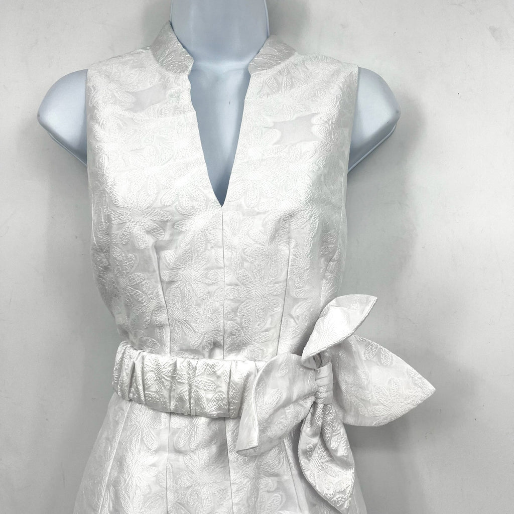 LILLY PULITZER Womens Tazie Fit & Flare Dress Size 8 Resort White Jacquard NWT
